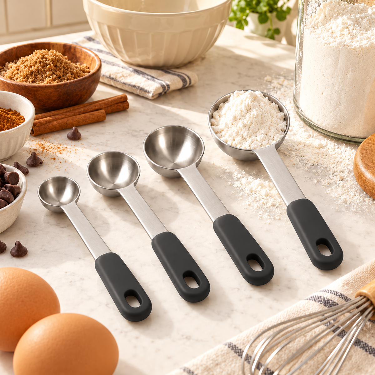 MeasureNest 4-Piece Measuring Spoon Set