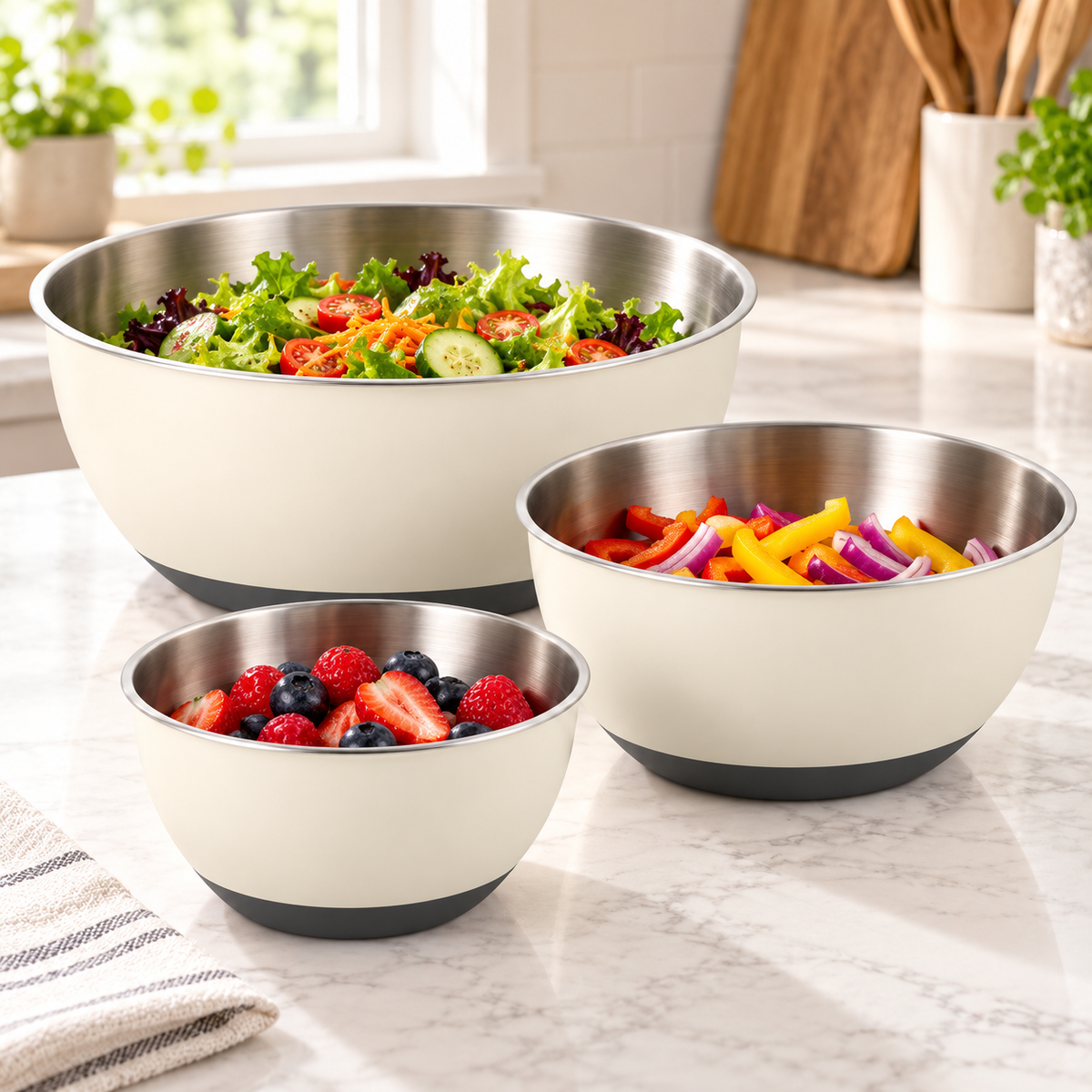 MixHaven 3-Piece Nesting Bowl Set