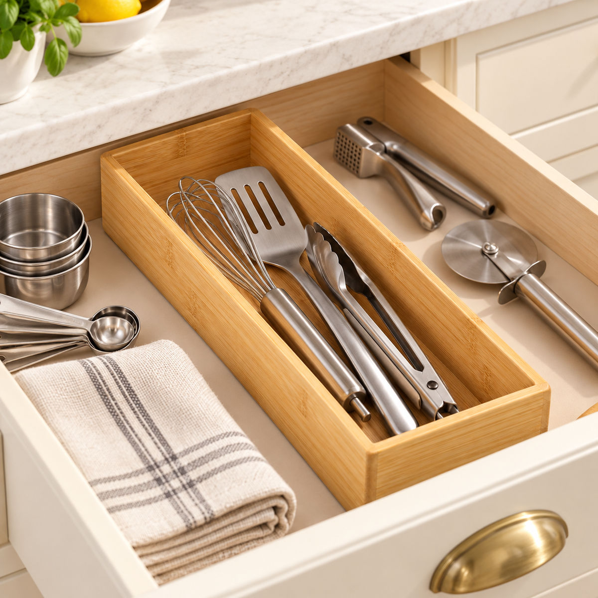 DrawerCalm Bamboo Utensil Tray